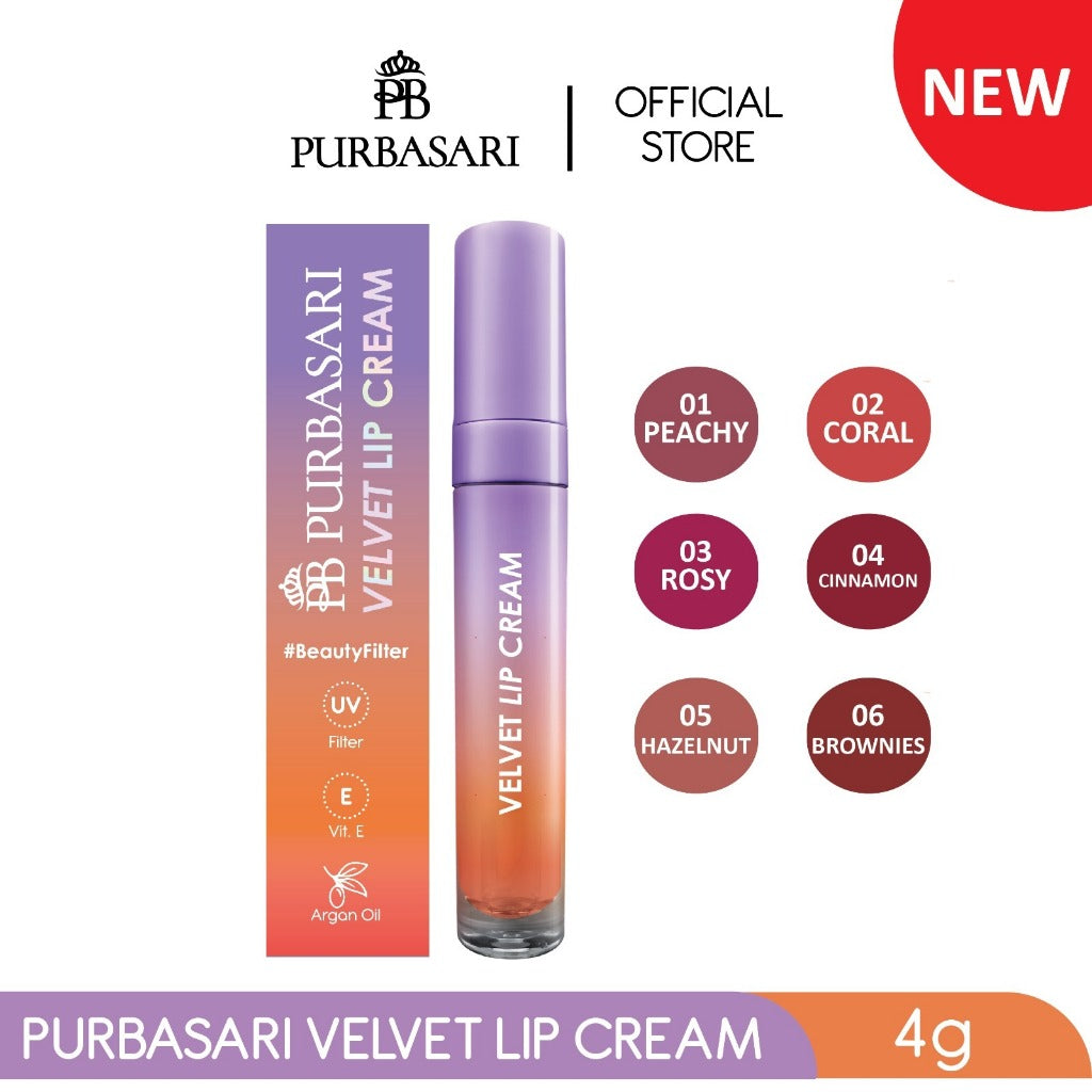 Tasty Beauty Package - Purbasari Velvet Lip Cream + Purbasari Effortless Lipstain
