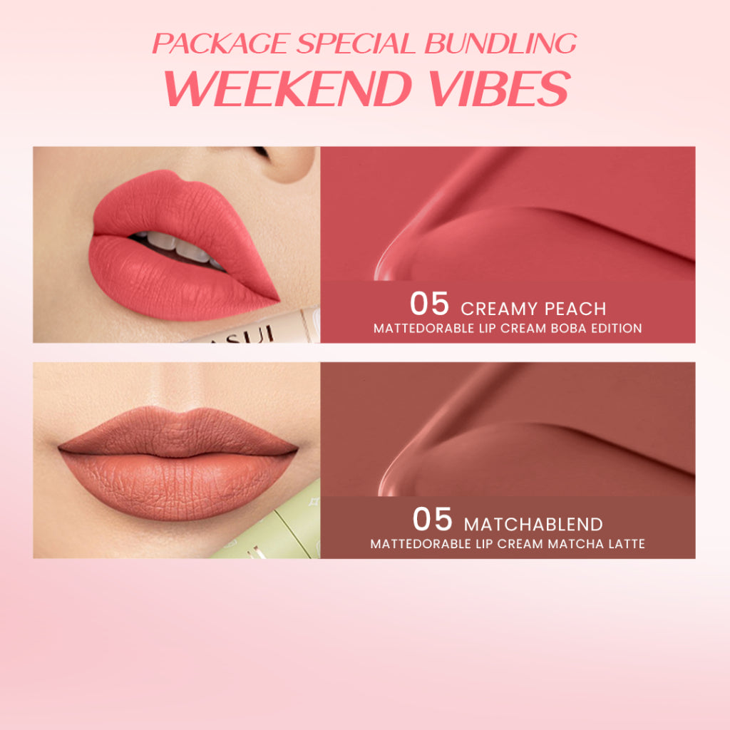 Hanasui Mattedorable Lip Cream - Velvet Matte Finish Melembabkan Ringan Tahan Lama Pigmented Olive Oil Vitamin E