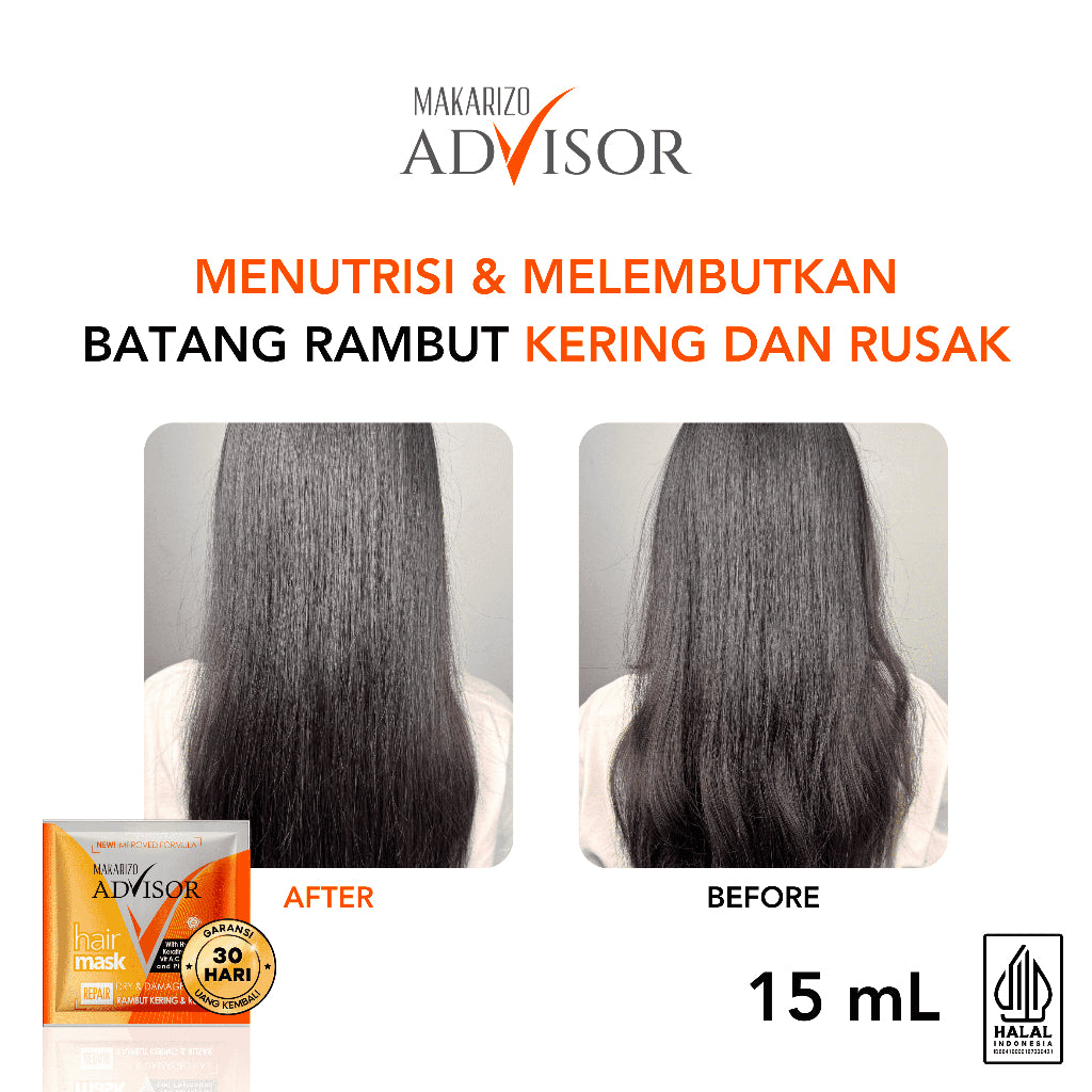 Makarizo Advisor Hair Repair Mask 15 mL & 30 mL - Masker Rambut / Hair Mask / Rambut Lembut