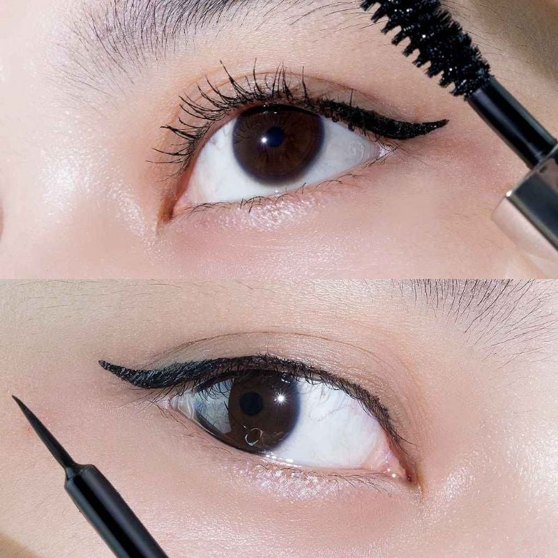 Maskara dan Eyeliner 2 in 1 XI XIU Divine Waterproof - Produk Kosmetik Praktis dan Efisien