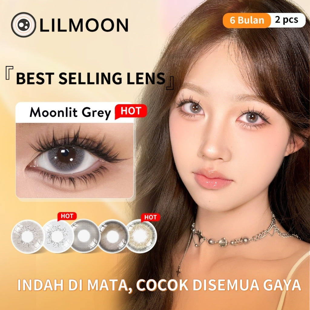 [Fuji Favorite] Lilmoon Softlens Kualitas Jepang softlens NORMAL natural contact softlens/softlens warna/Lensa kontak/Japan lens/Lensa minus/softlens brown/Grey