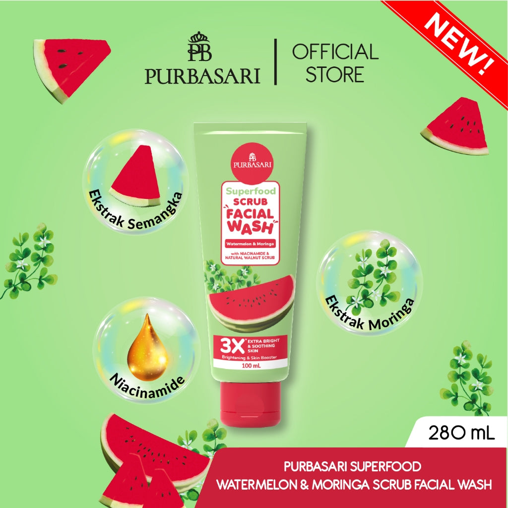 [1pcs] Purbasari Superfood SCRUB FACIAL WASH Series / pembersih muka / sabun wajah / lulur wajah Pencerah