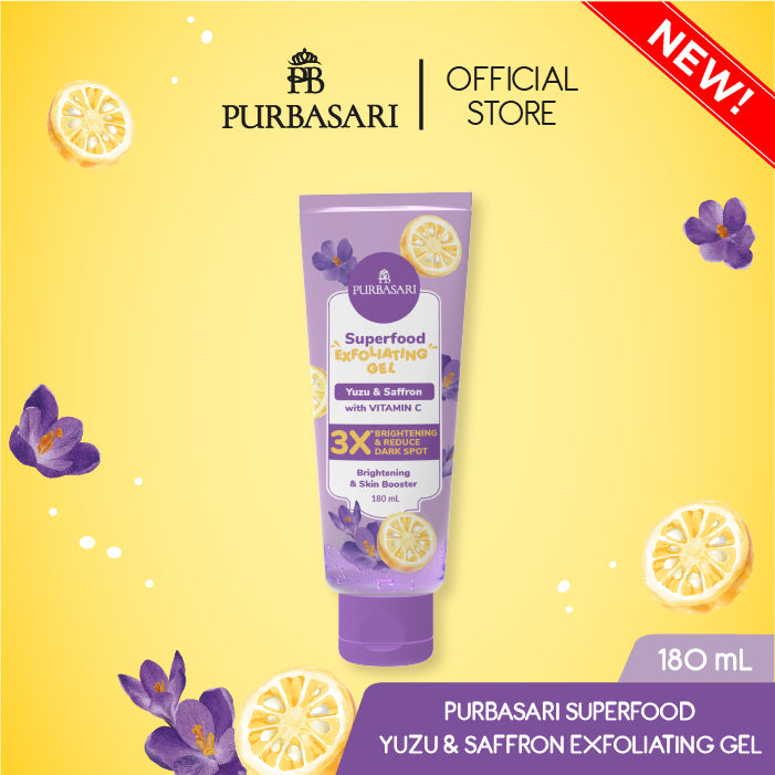 [1pcs] Purbasari Superfood EXFOLIATING GEL / peel badan Lulur Pencerah