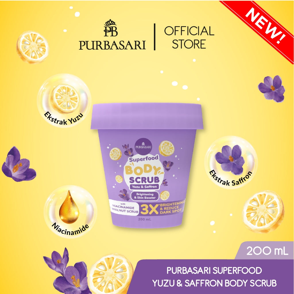 [1pcs] Purbasari Superfood Body Scrub / Lulur Tubuh Pencerah