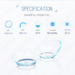 Eyeshare Clear Blue Softlens Minus(-1.00~-6.00) 14.0mm Tanpa Warna Mata Softlen Lensa Kontak