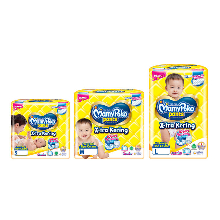 POPOK BAYI MAMY POKO X-TRA XTRA KERING STANDARD STANDAR XL  XXL L M S NB CELANA PEREKAT