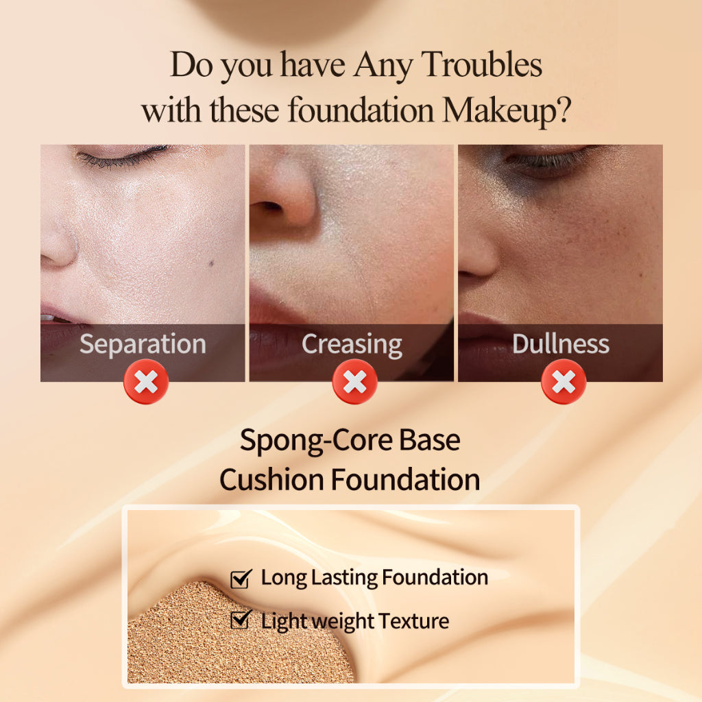 [NEW YEAR GIFT] PREMIERE BEAUTE Sunscreen Cushion SPF30 PA+++ [Buy 1 Gratis 1 CUSHION REFILL] Foundation 24H Long-lasting Perfect Cover Oil-Control Matte Waterproof Sweatproof Finish Poreless Cushion Refill BB CC Cream Makeup