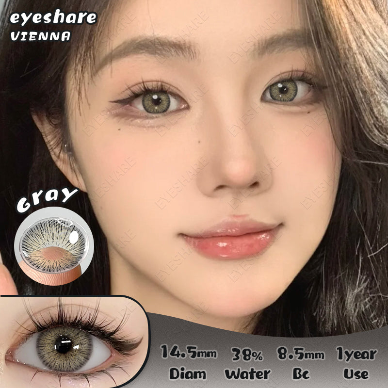 Eyeshare Softlens Vienna Gray 1 Pasang 14.5mm Lensa Kontak