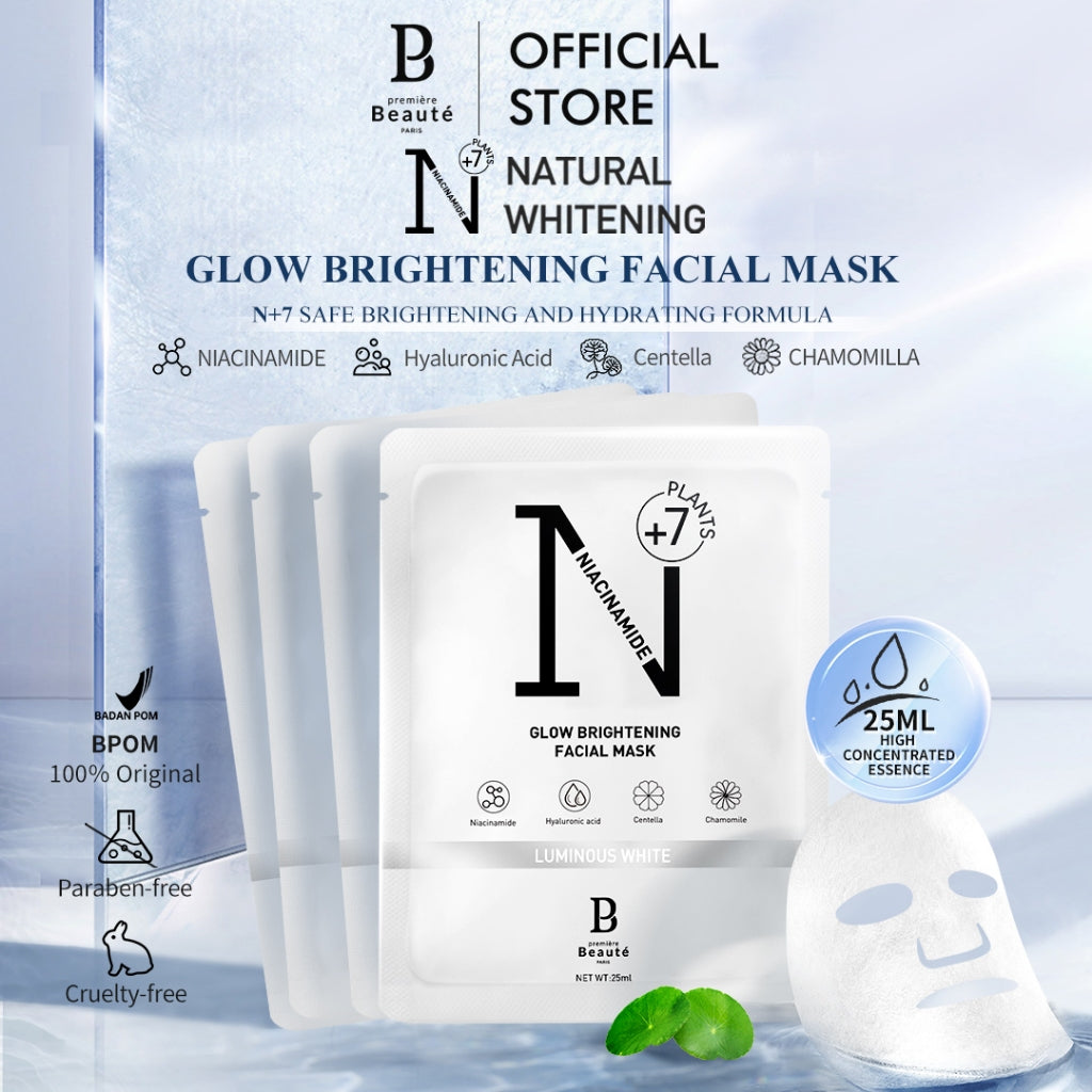 [Live] PREMIERE BEAUTE [Mask 6pcs]Whitening Essense Face Mask 25ml masker wajah Niacinamide centella Brightening Moisturizing Skin Care