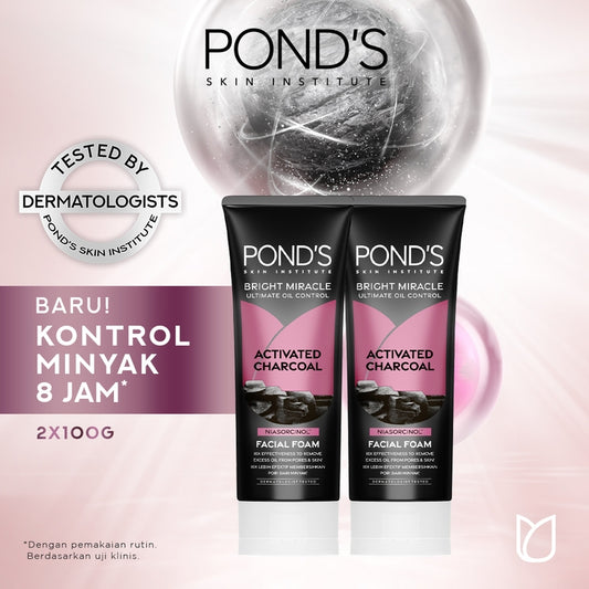 Pond's Bright Miracle Ultimate Oil Control Facial Foam 100G x2