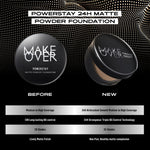 [SPECIAL 11.11] MAKE OVER Powerstay 24H Matte Powder Foundation - Bedak Padat High Coverage Ringan Compact Flawless Make Up Tahan Lama 24 Jam Non-Comedogenic BEST SELLER Poreless Somethin Time Less w Maybe Euphoria Blurring
