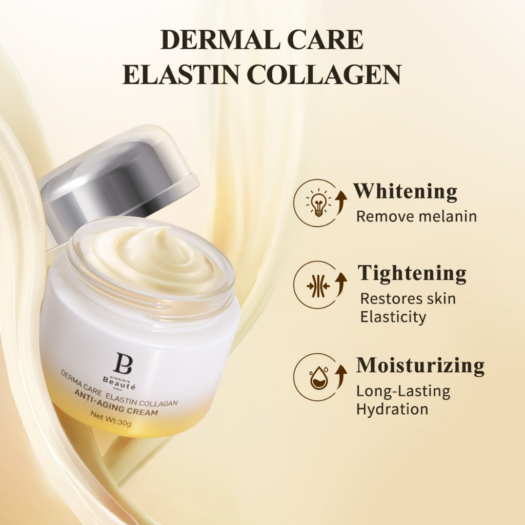 [Louisse's Exclusive] PREMIERE BEAUTE ELASTIN COLLAGEN Repair Cream Pudding 50G*3Pcs set DERMA CARE ANTI-AGING Whitening Remove melanin Tightening Moisturizing [BPOM]