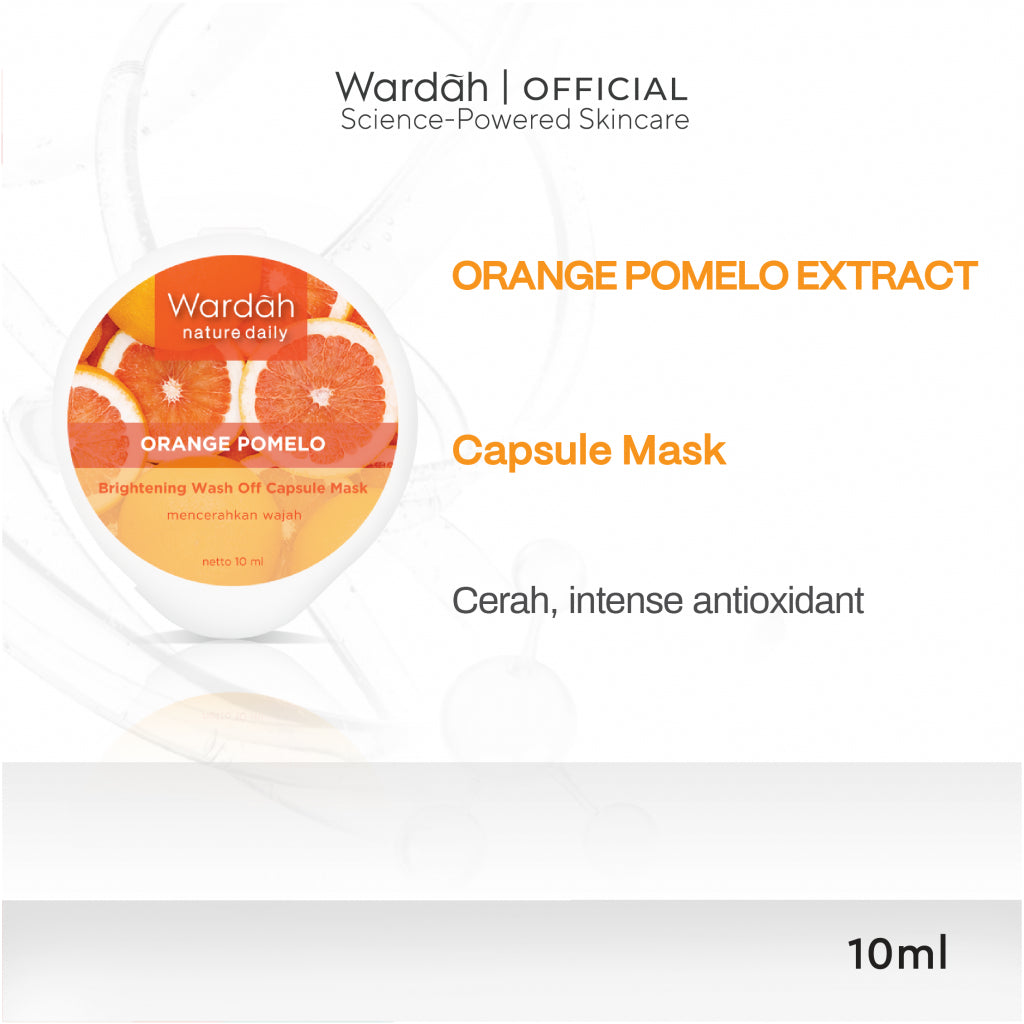 WARDAH Nature Daily Capsule Mask 10 ml - Masker Wajah Untuk Mengontrol Minyak - Mudah Digunakan dan Praktis Dibawa - Untuk Semua Jenis Kulit - Skincare