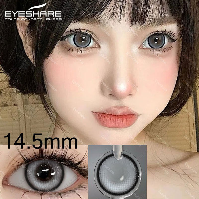 Eyeshare Softlens Bubble Gray Softlens 14.5mm Big Eyes