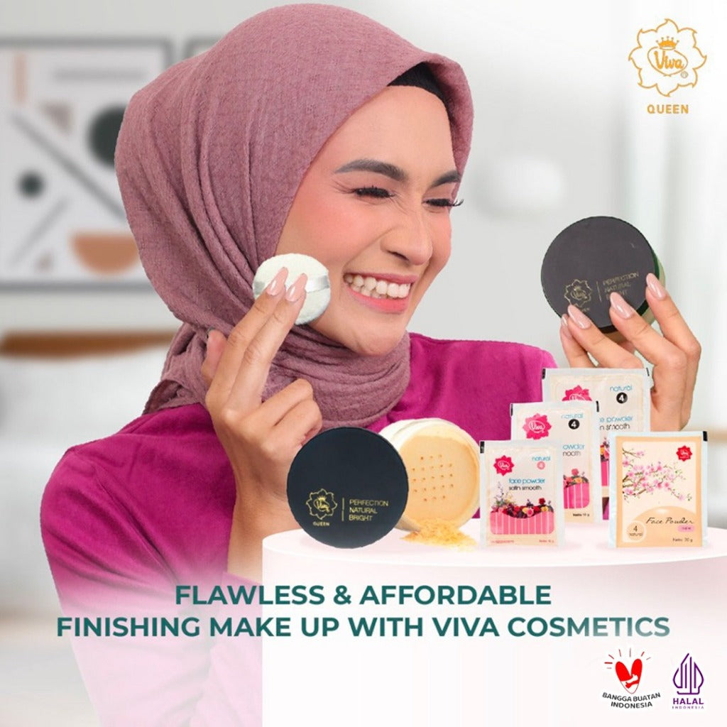 Viva Queen Perfection Natural Bright Loose Powder 35g (MATTE FINISH, UV FILTER & WATERPROOF) - Tersedia 3 Varian Warna