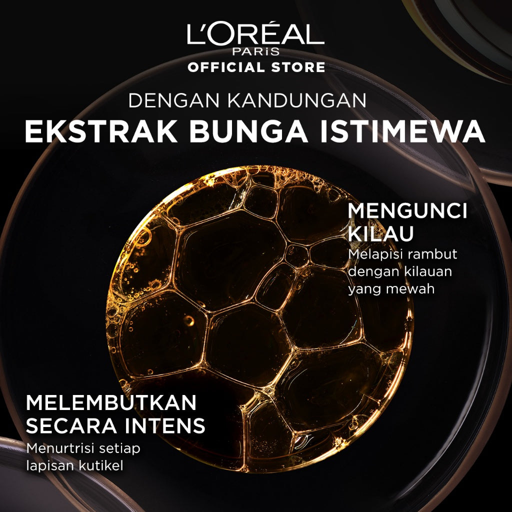 L’Oreal Paris Extraordinary Oil Premium Smooth Silicon-Free Shampoo Hair Care - Halus Berkilau dalam Satu Pemakaian - Bebas Silikon 440ml Rambut Kering Kusam Shampoo Sampo
