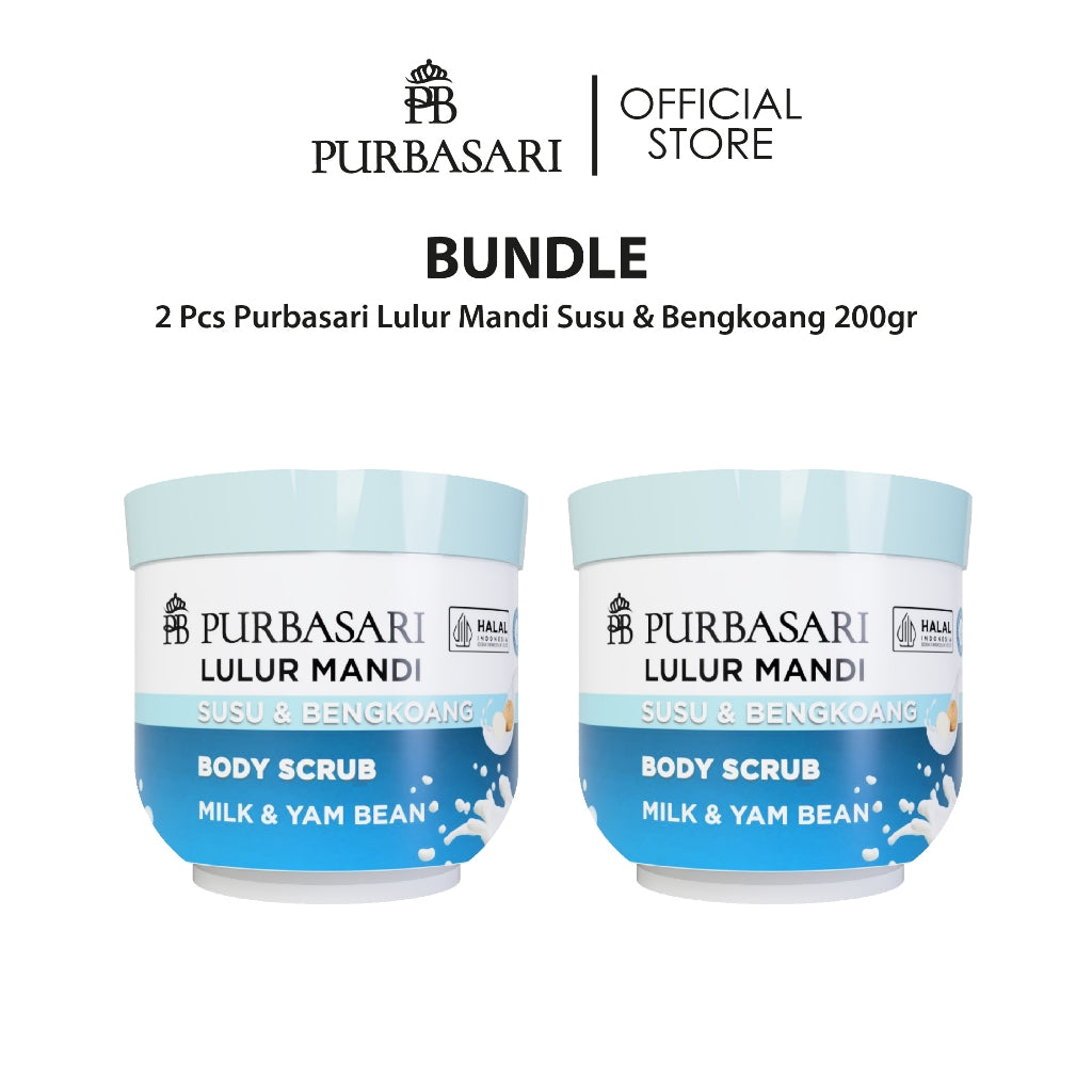 [Bundle Hemat] Purbasari Lulur Mandi Susu Bengkoang 200gr / Lulur Pemutih Whitening Pencerah / Lulur pelembab kulit / Lulur Badan perontok daki / Menyamarkan flek hitam / Melembabkan / Mencerahkan