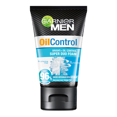 GARNIER MEN ACNO FIGHT ANT-ACNE 100ML/ TURBO BRIGHT/OIL CONTROL SUPER DUO/ICY SCRUB FOAM/OIL CONTROL INTENSIVE/OIL CONTROL CHARCOL/OIOL CONTROL COOLING FOAM
