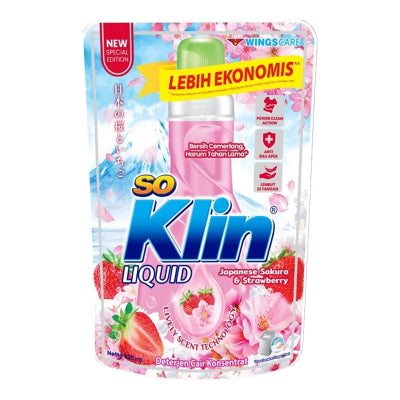 SO KLIN LIQUID DETERGENT CAIR KOREAN CAMELIA/JAPANES SAKURA/NATURE SERIES LAVENDER/WHITE & BRIGHT REFIL/525ML/SABUN CAIR/SABUN CUCI CAIR/LAUNDRY/DETERGEN/CAIR