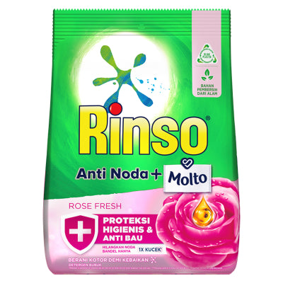 RINSO ANTI NODA B01 1.8KG / RINSO MOLTO ANTI NODA DETERGENT BUBUK ROSE FRESH 1.8 KG
