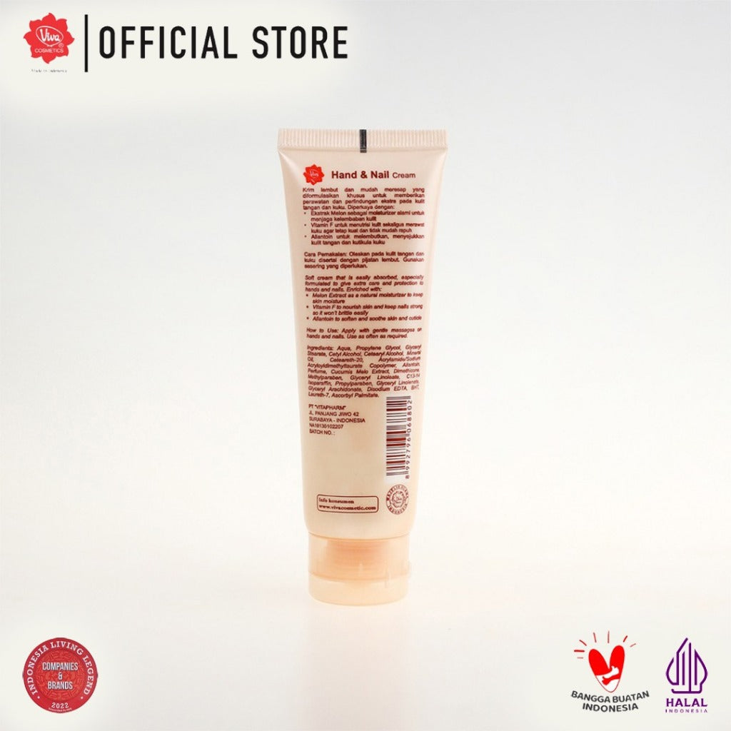 Viva Hand & Nail Cream with Vit F, Melon Extract & Allantoin - 40 gr