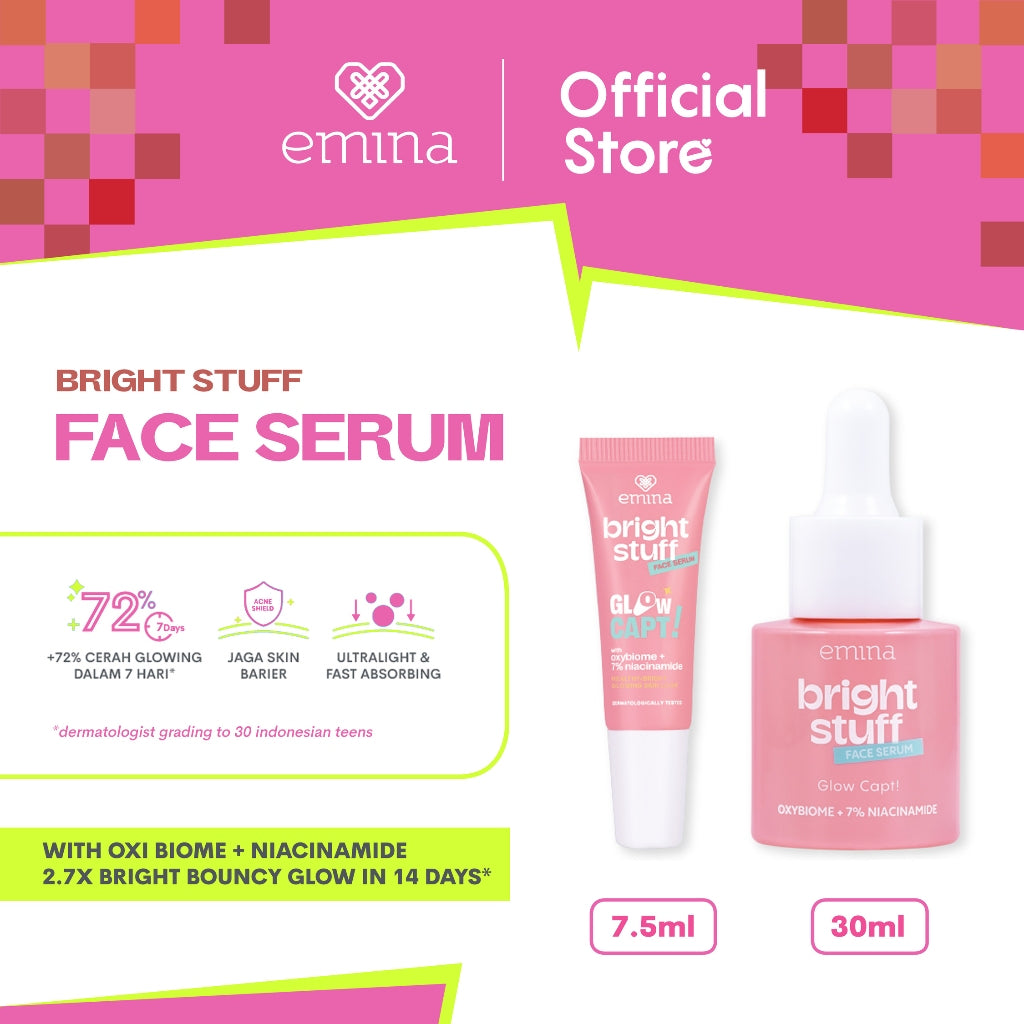 NEW! Emina Bright Stuff Face Serum - Serum Pelembab Wajah Cerah Glowing Anti Kusam