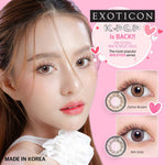 Exoticon Softlens K-POP Series Ochre Brown | Ash Grey | Soflens Korea | Soflens Big Eyes