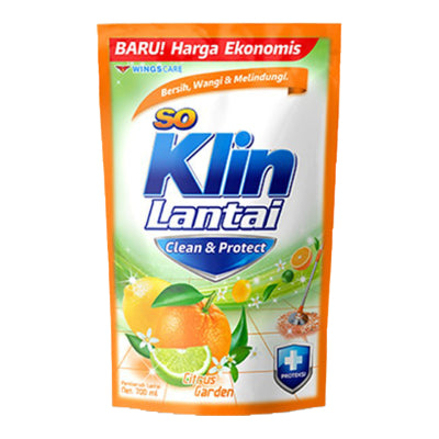 SO KLIN PEMBERSIH LANTAI CLEAN & PROTECT CITRUS GARDEN REFIL 1600ML/ 700ML/SEREH 780ML/CITRUS LEMON 780ML/FLORAL LAVENNDER 780ML/FRUITY APPLE 780ML/PEMBERSIH LANTAI