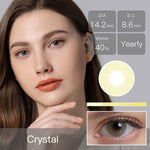 Softlens Minus (0.00 s/d -8.00) lensa kontak warna 14.2MM Graphite Lens softlens min kadar air 40% Yearly