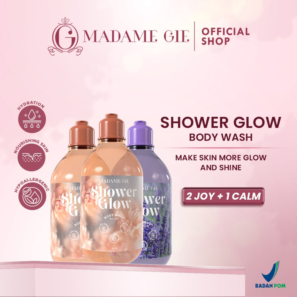 3X Madame Gie Shower Glow - Hypoallergenic Sabun Mandi Body Wash