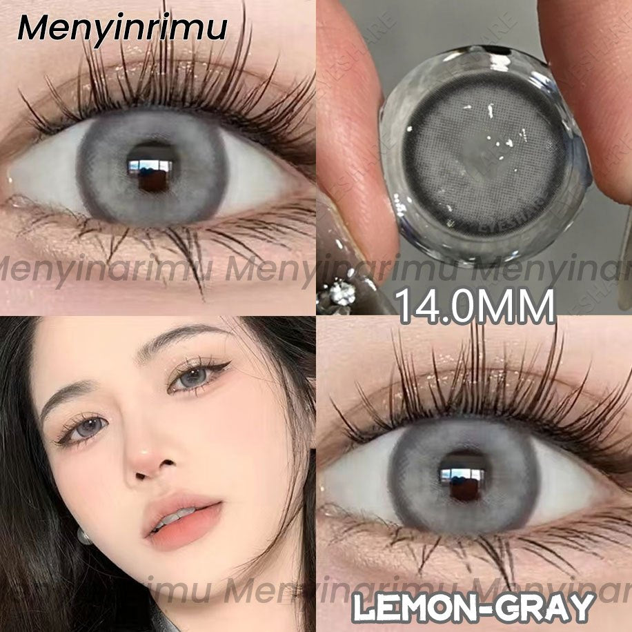 Eyeshare Softlens14.5mm Big Eyes Soft Colored Contact lenses Gray Soflen Mata Yearly Use