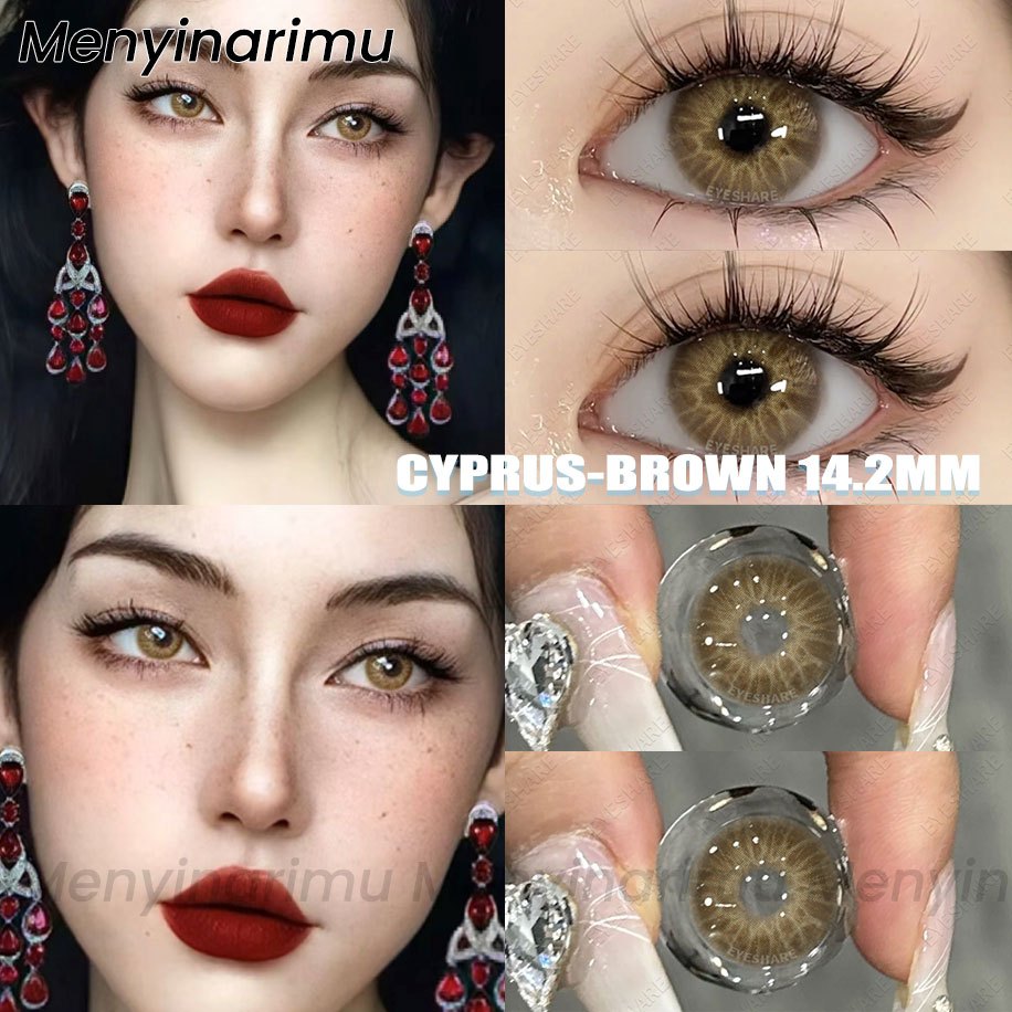Eyeshare Softlens14.5mm Big Eyes Soft Colored Contact lenses Gray Soflen Mata Yearly Use