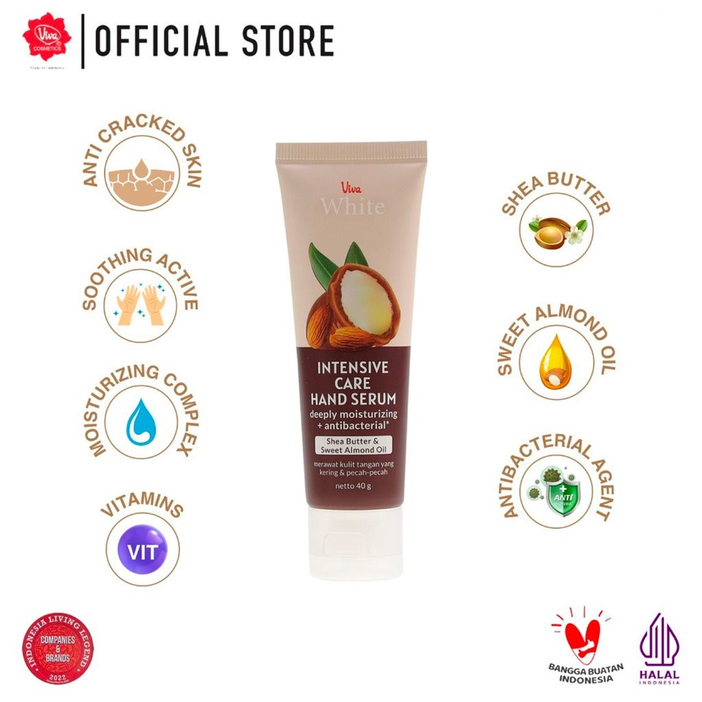 Viva White Hand Serum + Antibacterial with Moisturizing Complex, pH Balanced & Vitamins (VIT E & PRO VIT B5) - tersedia 3 varian