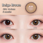 [0.00 s/d -6.00] Magister Softlens Minus Rose softlens 14 mm Lensa kontak berwarna Nude Brown