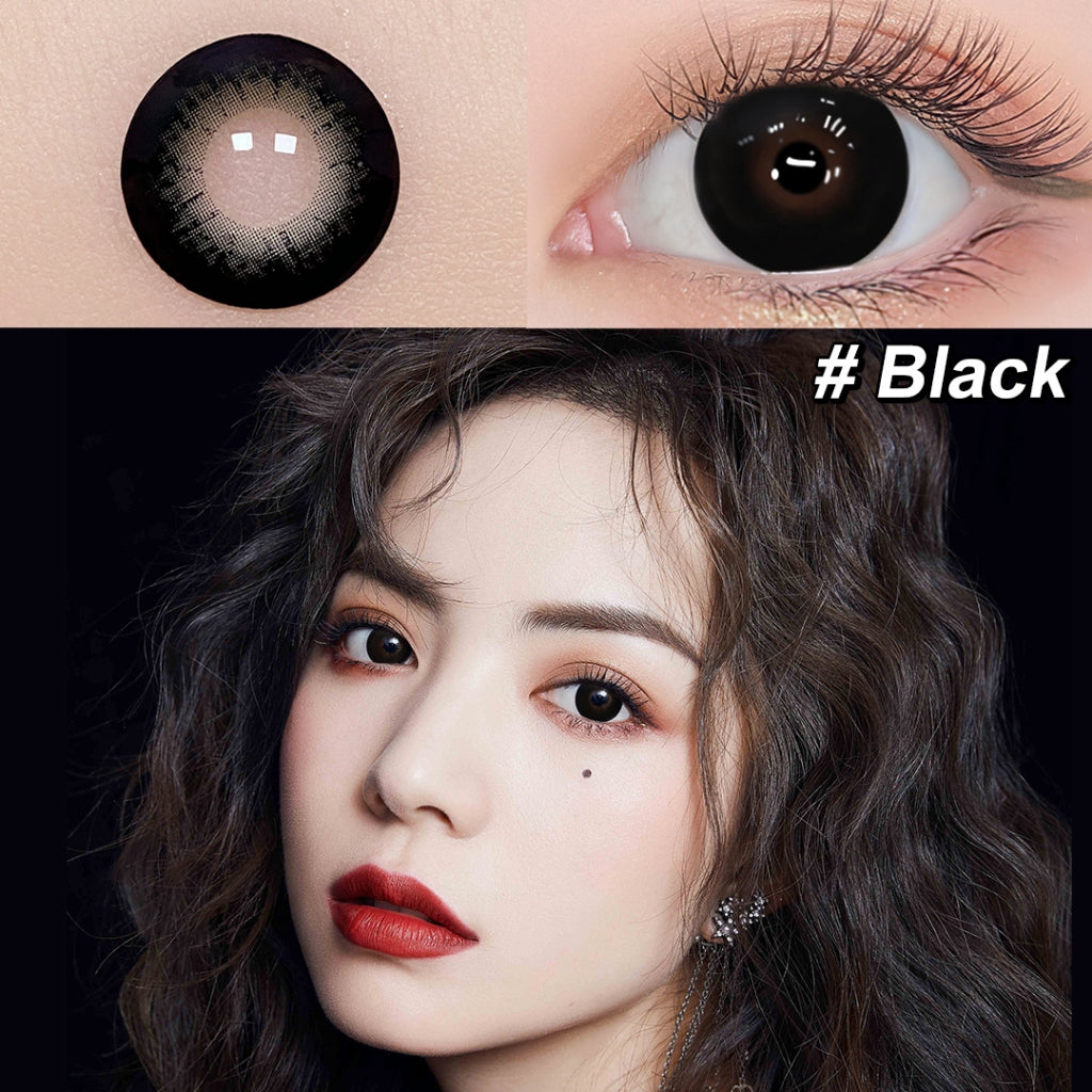 [0.00 s/d -6.00] Magister Softlens Minus 14.5 mm soflen dubai minus warna Big Eyes softlens Hitam