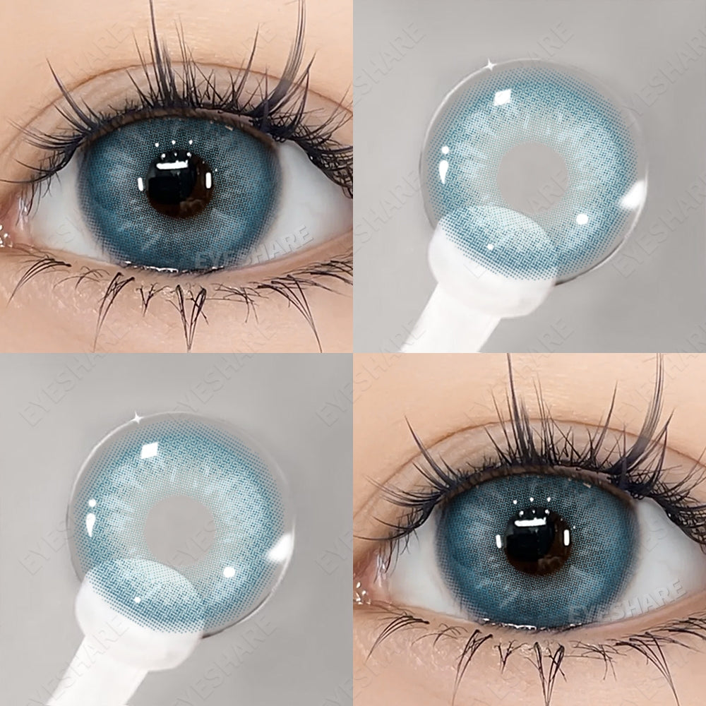 Eyeshare Softlens Blue 1Pasang 14.0mm-14.5mm Lensa Kontak Warna Normal Softlen
