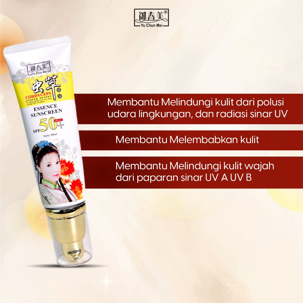 YU CHUN MEI Sunscreen UV Defender 80ml-SPF50/PA++++ With OMCX & Titanium Dioxide