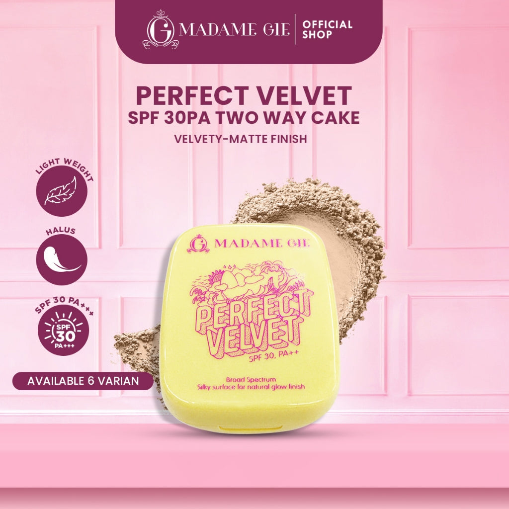 Madame Gie Perfect Velvet SPF 30PA Two Way Cake - Make up Bedak Padat