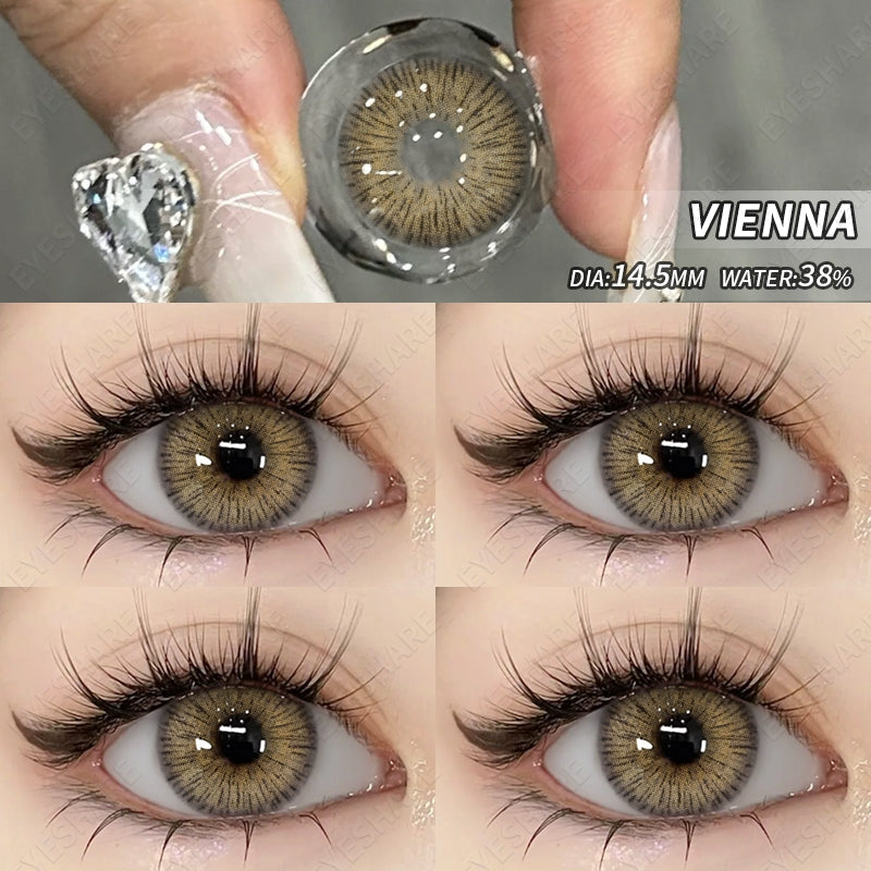 Eyeshare Softlens Vienna Chocolate 14.5mm 1 Pasang Lensa Kontak Untuk Mata Besar