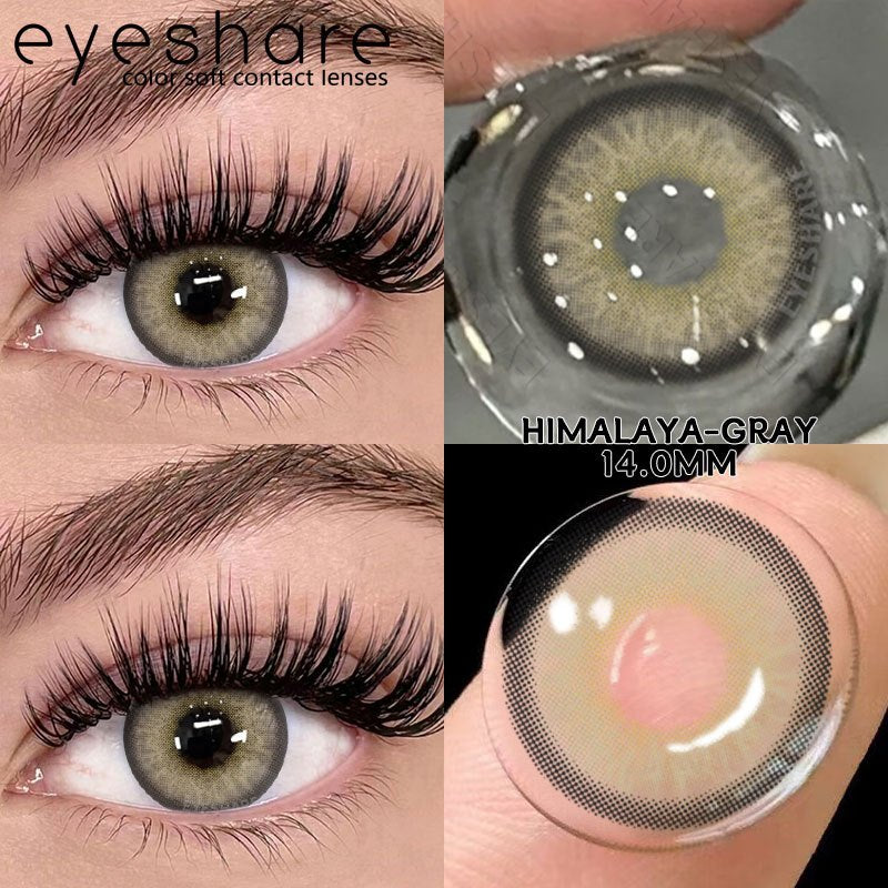 Eyeshare Ocean Darkgray Softlens 1Pasang 14.2mm Big Eyes Softlen Lensa Kontak Warna soflens