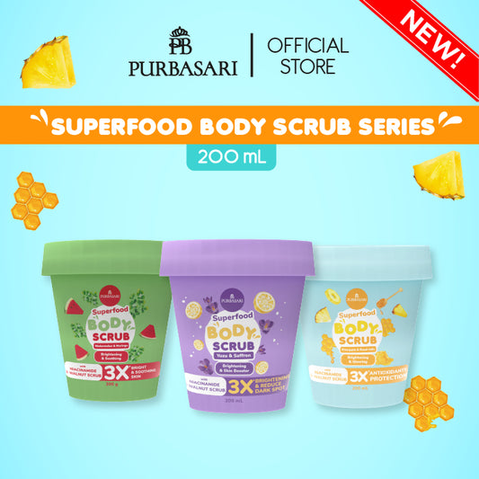 [1pcs] Purbasari Superfood Body Scrub / Lulur Tubuh Pencerah
