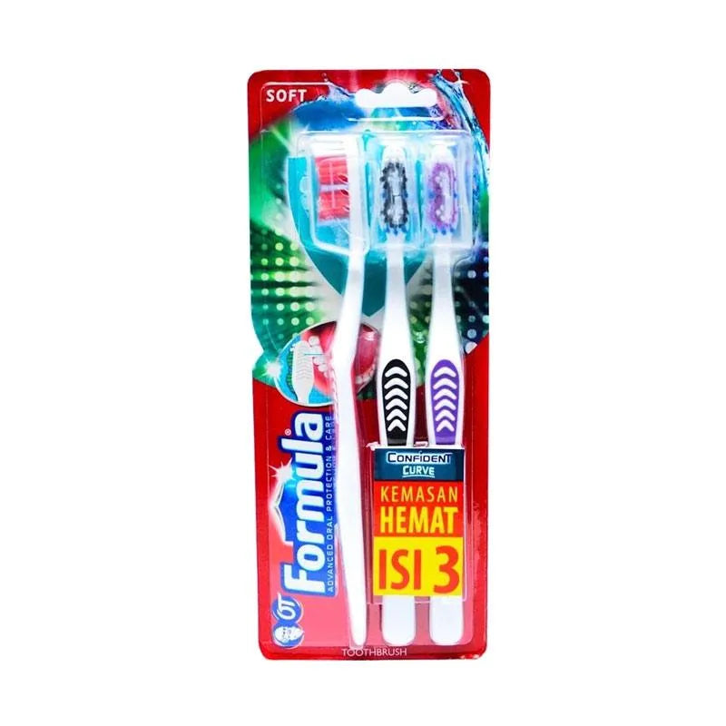 FORMULA SIKAT GIGI CONFIDENT CURVE PACK EXT SOFT SENSITIVE ACTIVE