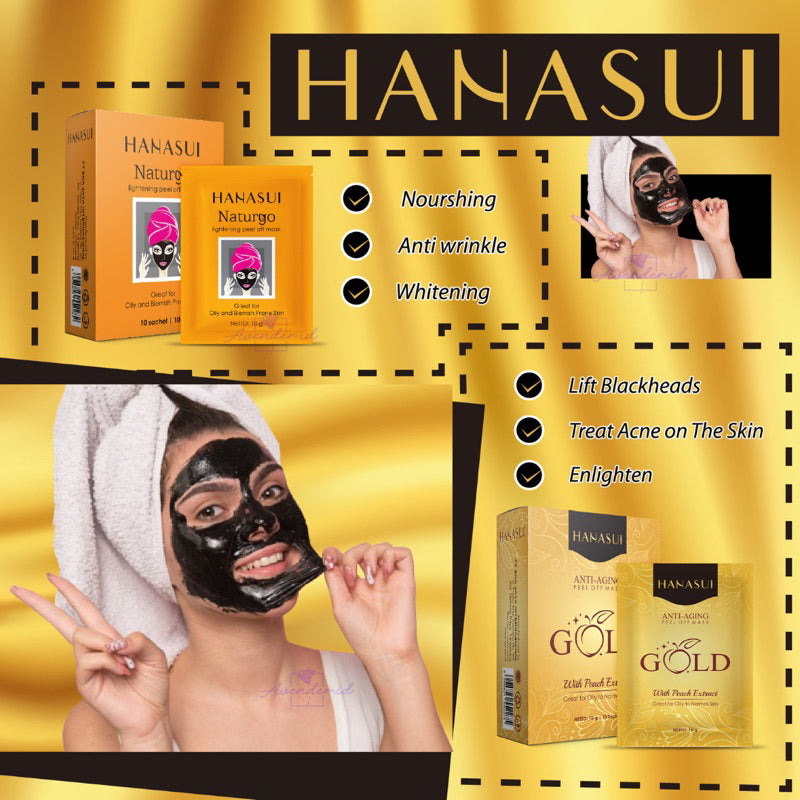 HANASUI NATURGO BLACK / GOLD  MASK 10GR