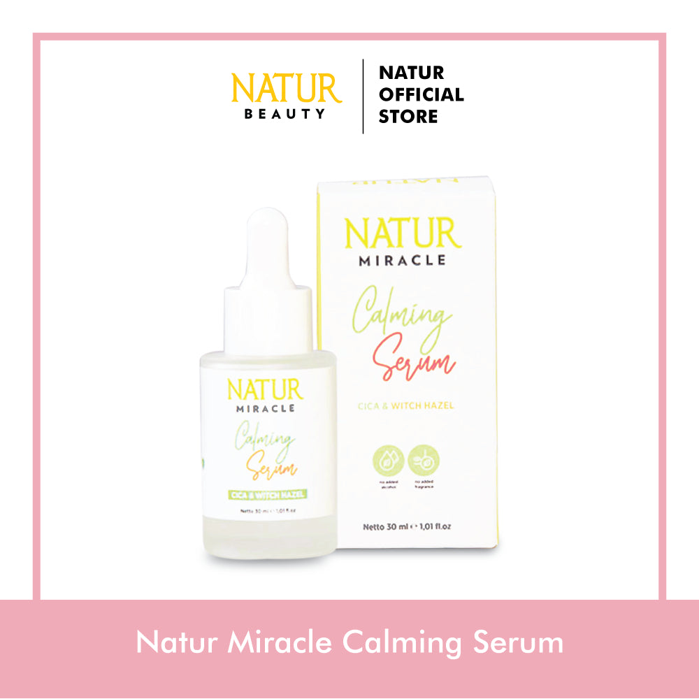 Natur Miracle Calming Face Serum : Cica & Witch Hazel - Serum Wajah Berjerawat