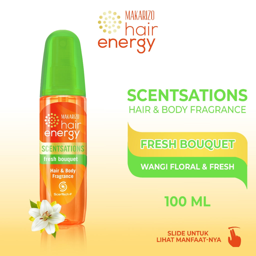 PAKET ISI 2 - Makarizo Hair Energy Scentsations Fresh Bouquet 100 mL Parfum Rambut