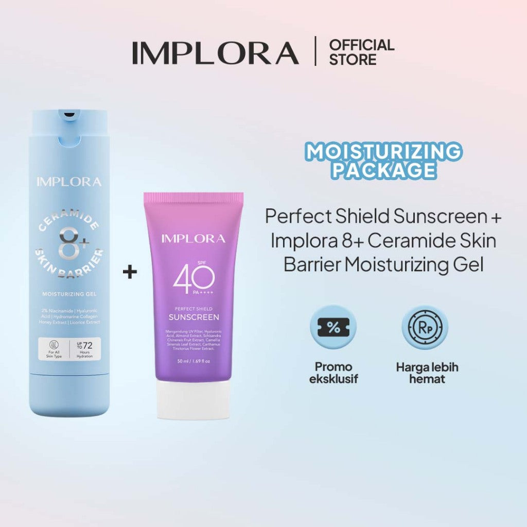 Implora Perfect Shield Sunscreen | Sunblock Wajah | Hyaluronic Acid Extract