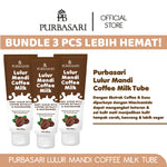 Purbasari Lulur Mandi Coffee Milk Tube 200gr - Kulit Kering Scrub Tubuh Melembutkan