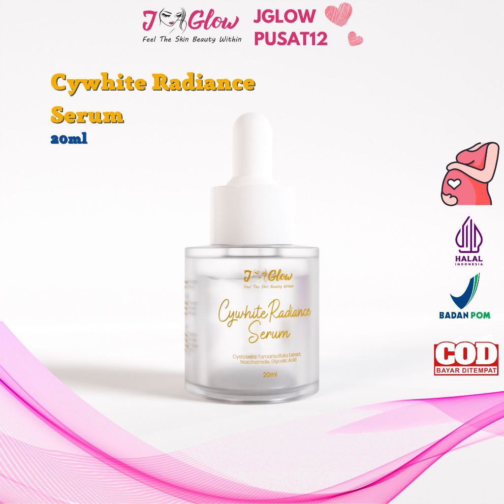JGLOW Radiance Serum Normal Cywhite membantu kulit tampak lebih cerah 20 ml