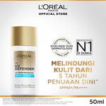 L'Oreal Paris UV Defender Serum Protector Sunscreen SPF 50+ / PA ++++ Skin Care - 50ml (Untuk Mencegah Kulit Tampak Tua 5 Tahun & Melembapkan)