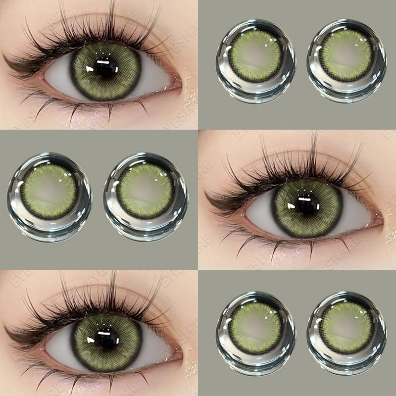 Eyeshare Softlens14.5mm Big Eyes Soft Colored Contact lenses Gray Soflen Mata Yearly Use